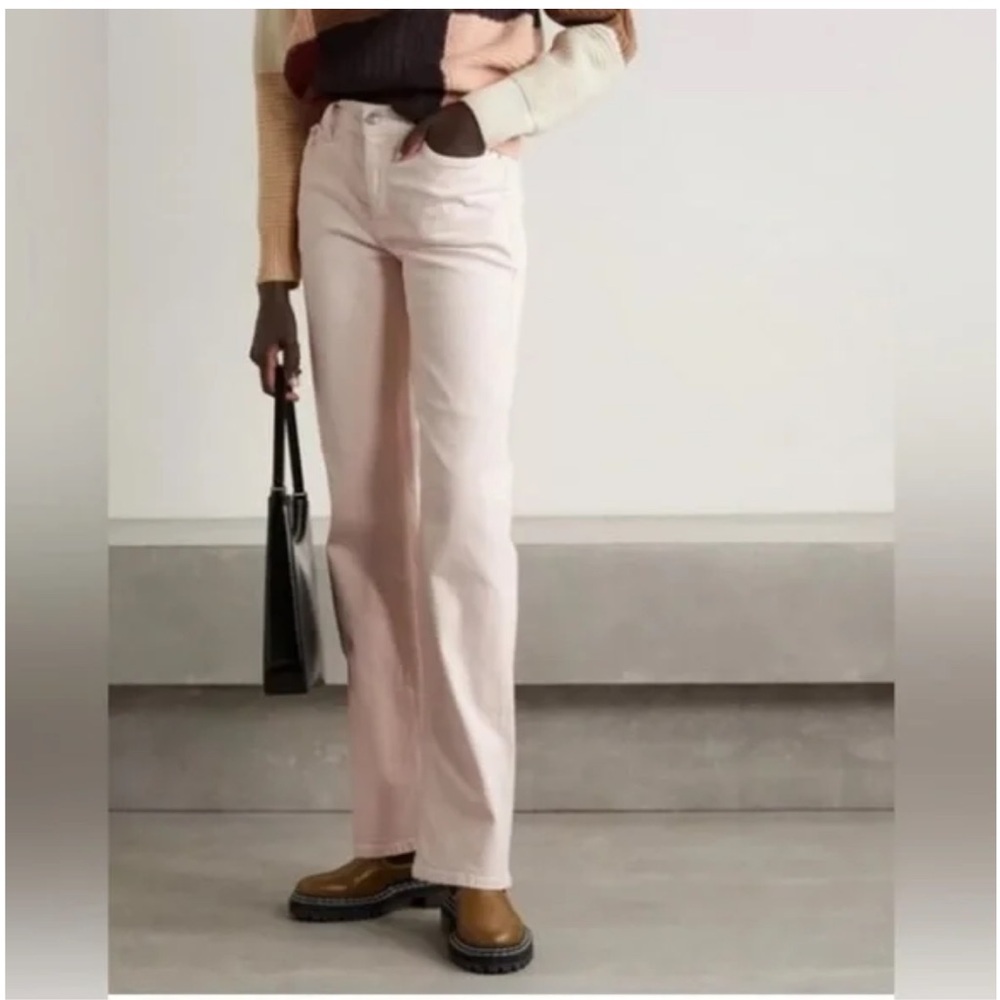 A.L.C. Pastel Pink Straight Leg Jeans